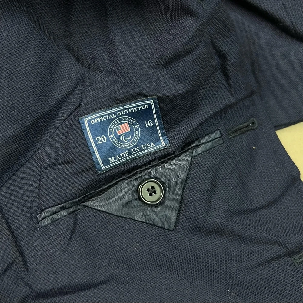 Polo Ralph Lauren Blazer Womens 00P Navy Blue Team USA 2016 Paralympics Wool NWT - Picture 9 of 13